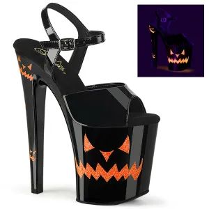 8" Platform Heel with Jack-O-Lantern (XTREME-809JOL)