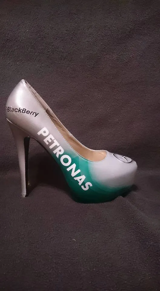 Automotive Racing Team Airbrushed High Heels