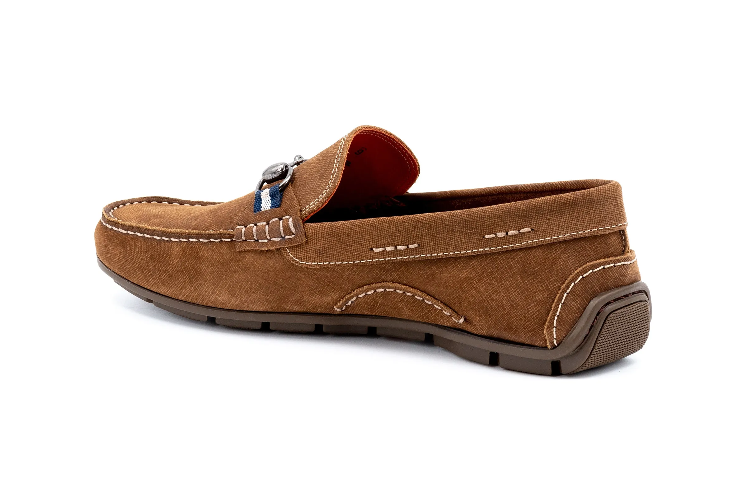 Bermuda Nubuck Horse Bit Loafers - Bark