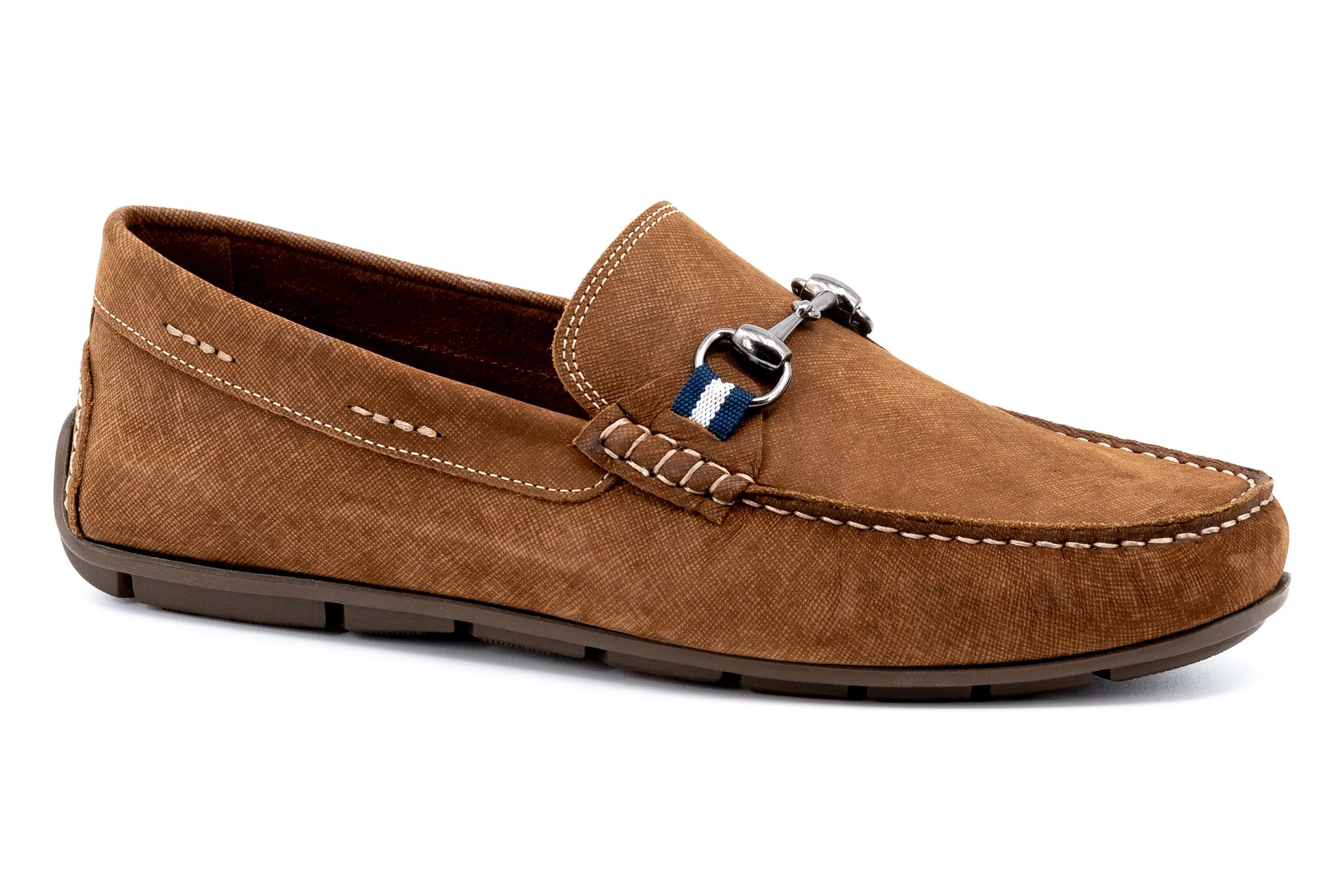 Bermuda Nubuck Horse Bit Loafers - Bark