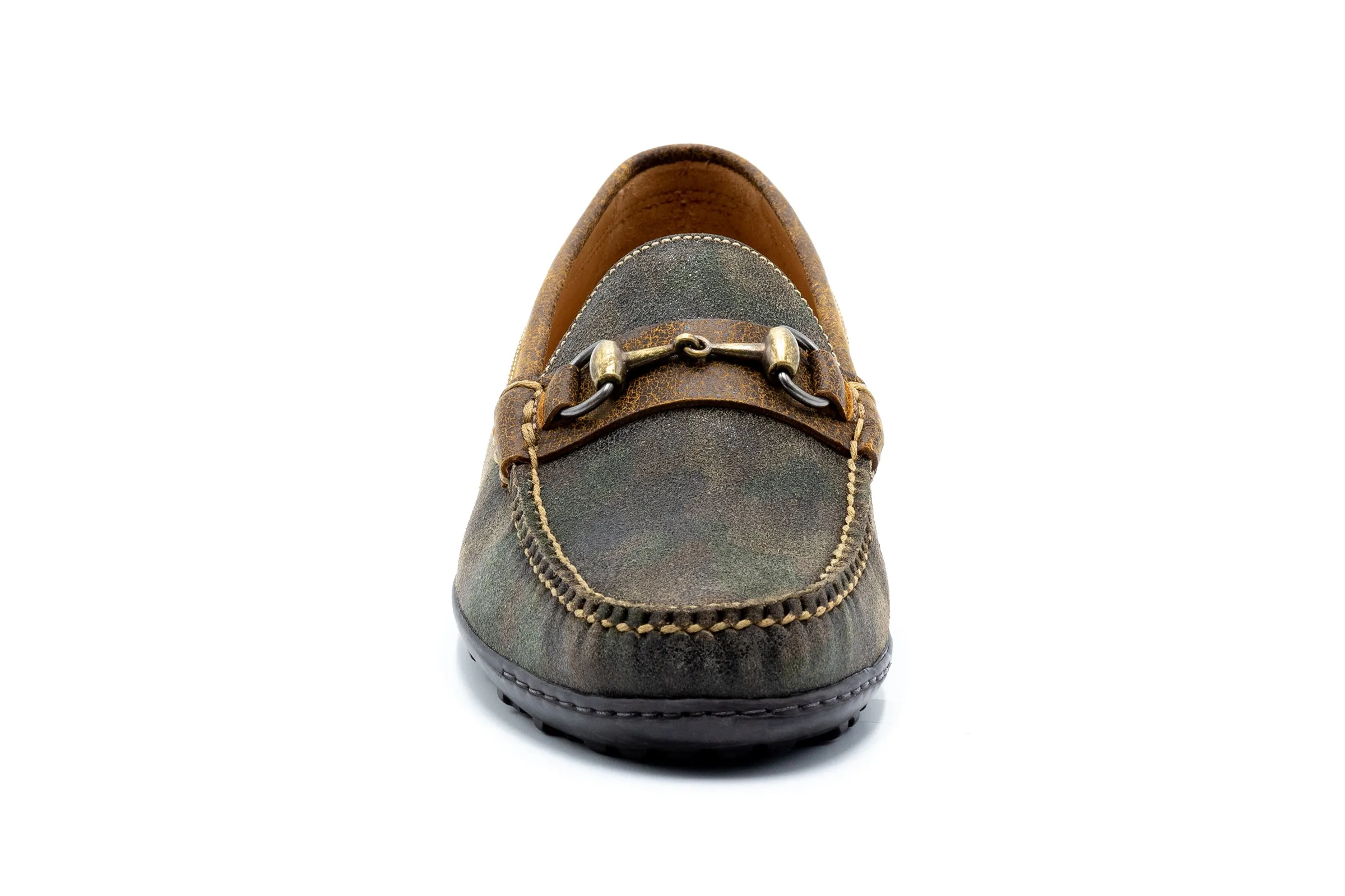 Bill Suede Horse Bit Loafers - Distressed Camo