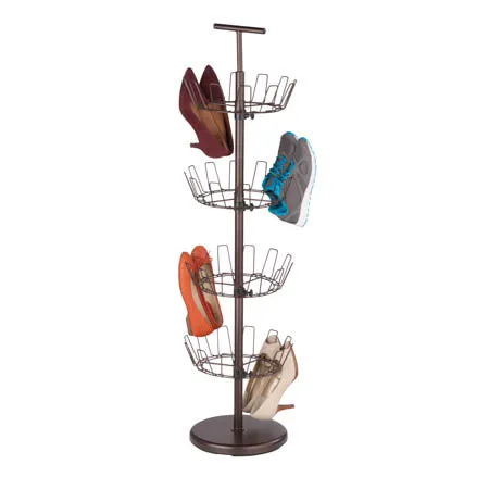 Bronze 4-Tier Revolving Shoe Tree