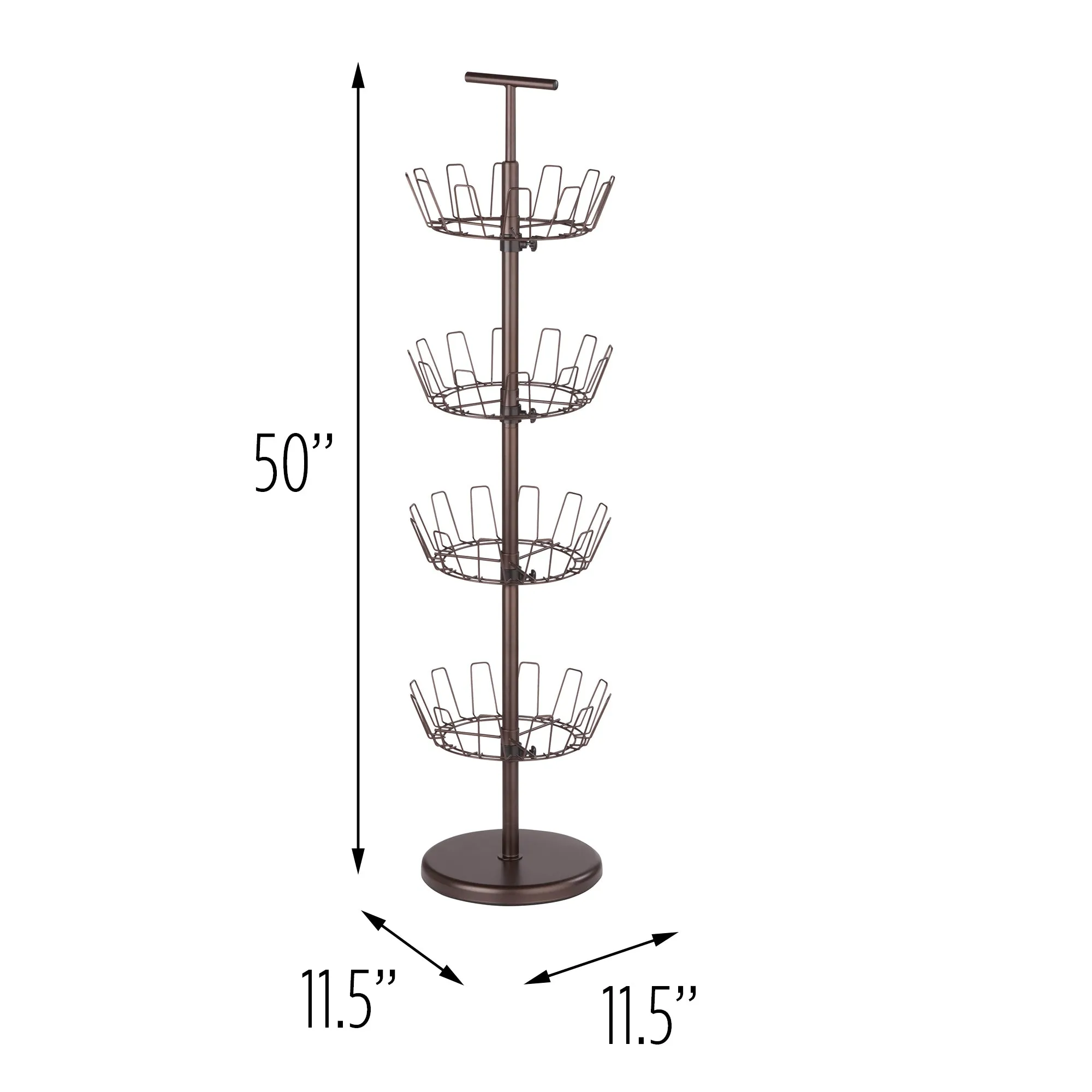 Bronze 4-Tier Revolving Shoe Tree