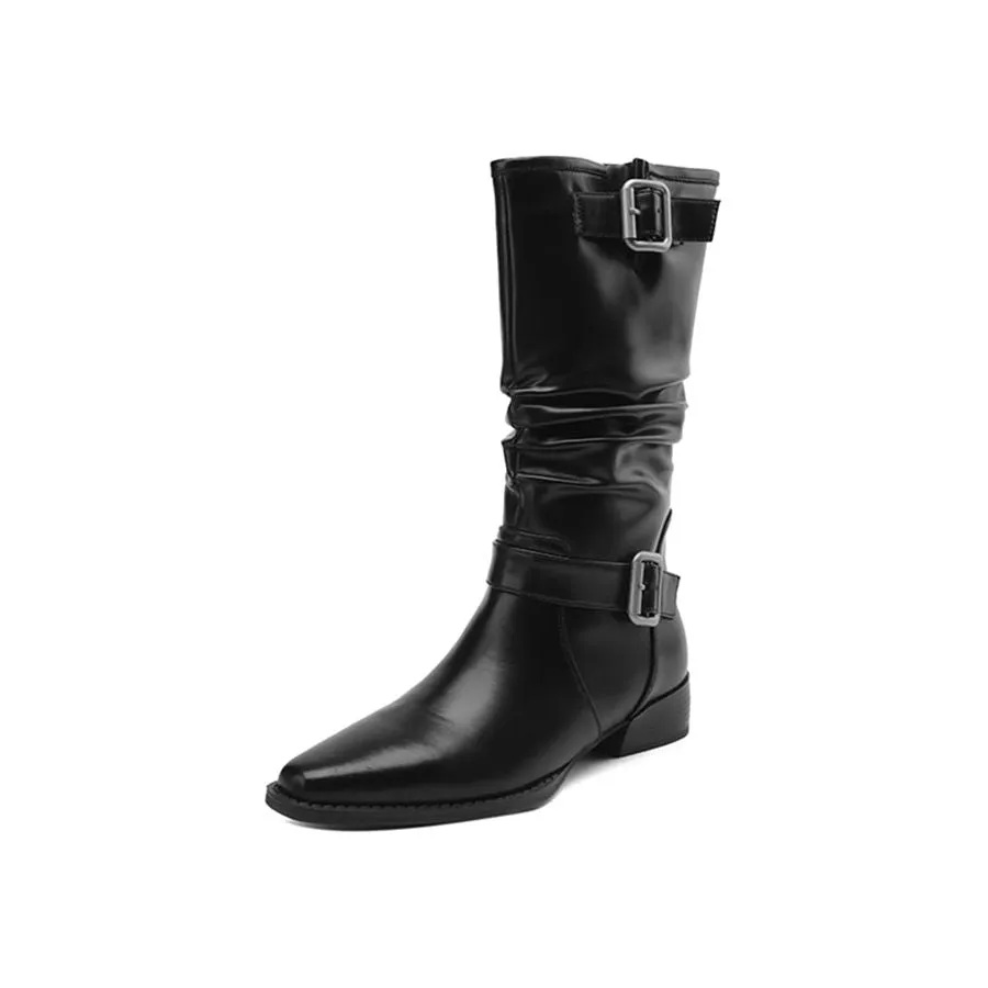 ChicTex Western Round Toe Knee-High Boots