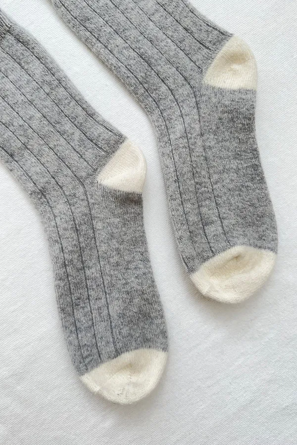 Classic Cashmere Socks | Grey Melange