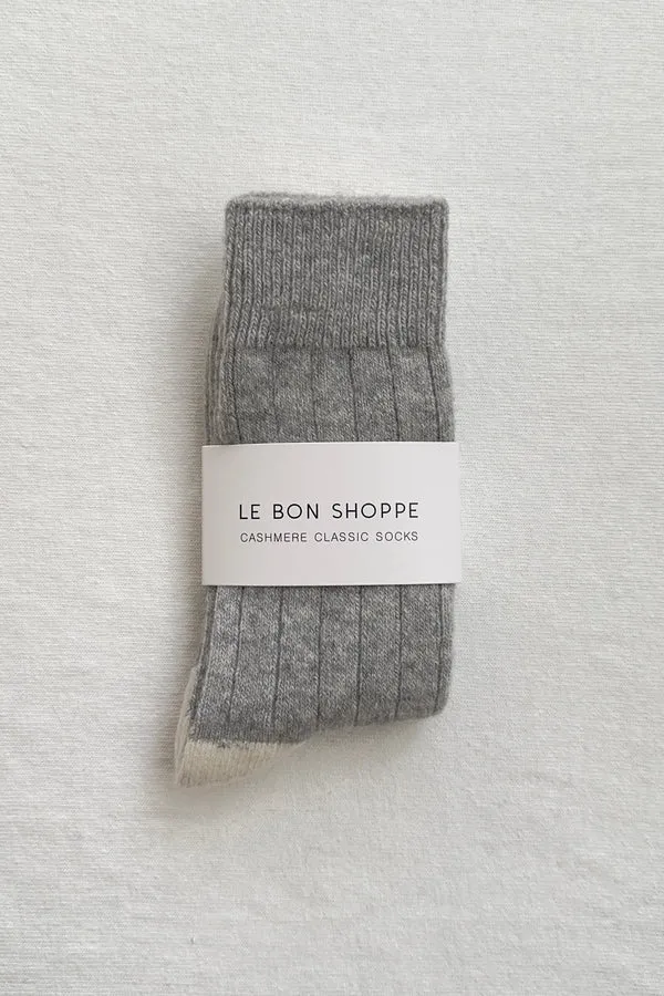 Classic Cashmere Socks | Grey Melange