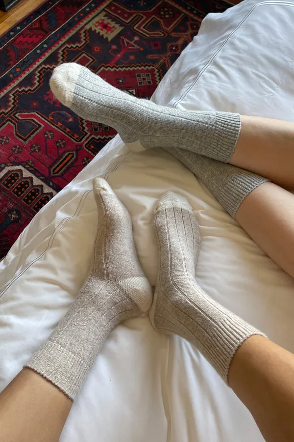 Classic Cashmere Socks | Grey Melange