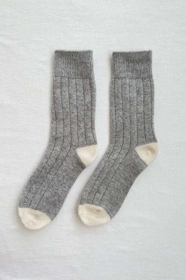 Classic Cashmere Socks | Grey Melange