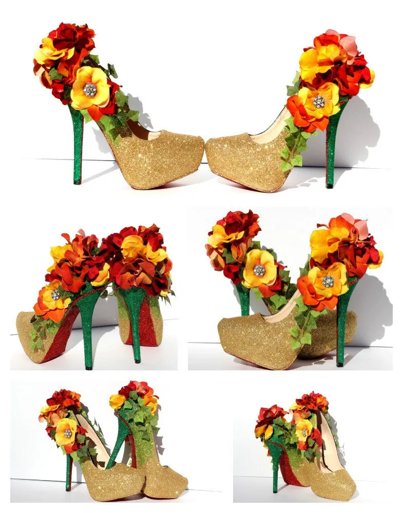 Custom Fall Wedding Heels