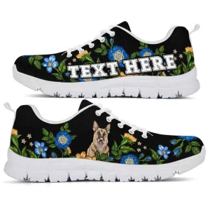 Custom Name German Shepherd Sneaker, German Shepherd Colorful Floral Flower Dog Lovers Sneakers Gym Running Shoes, Best Running Shoes