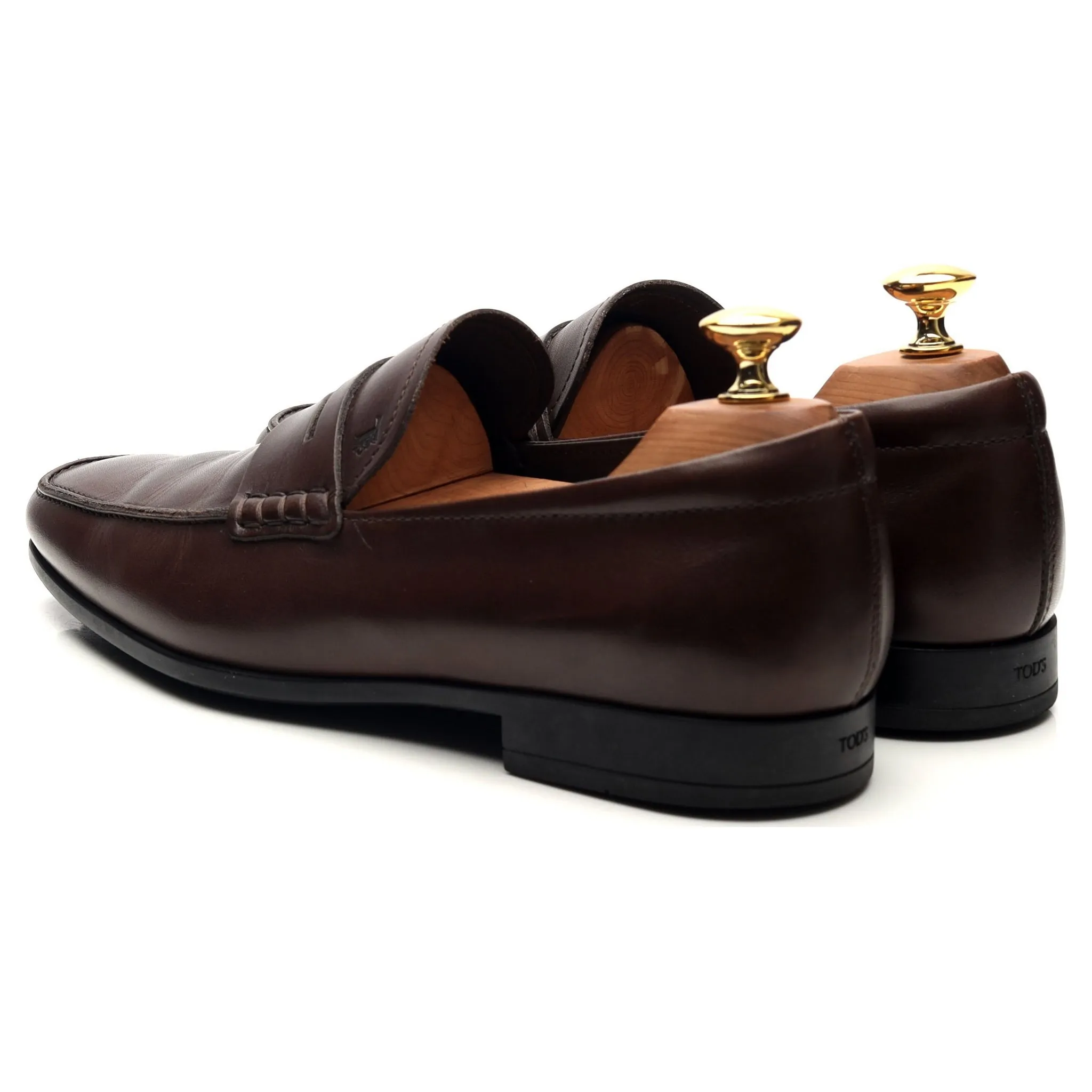 Dark Brown Leather Loafers UK 6