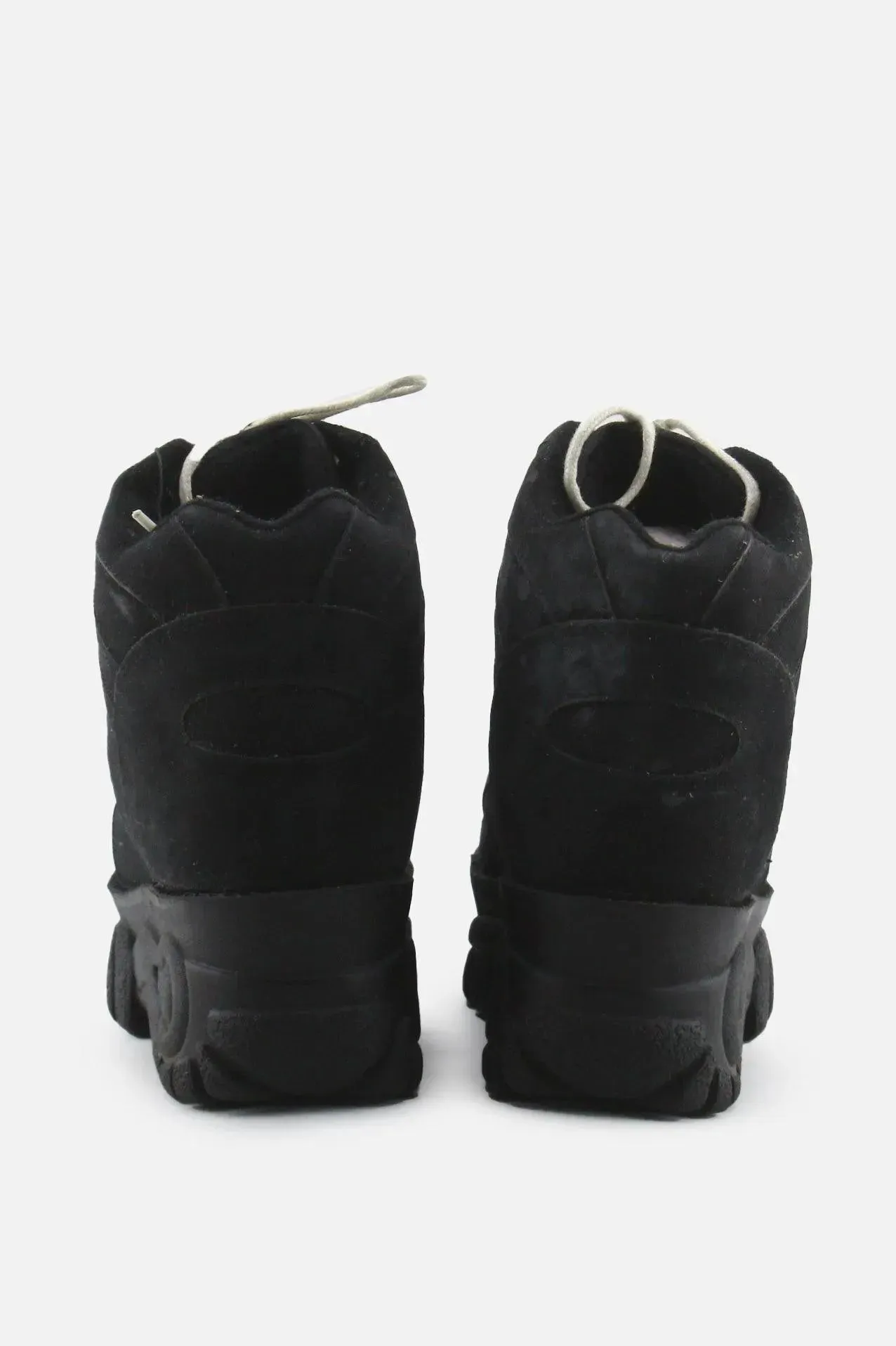 E & C Laces Combat Ankle Boots | Suede
