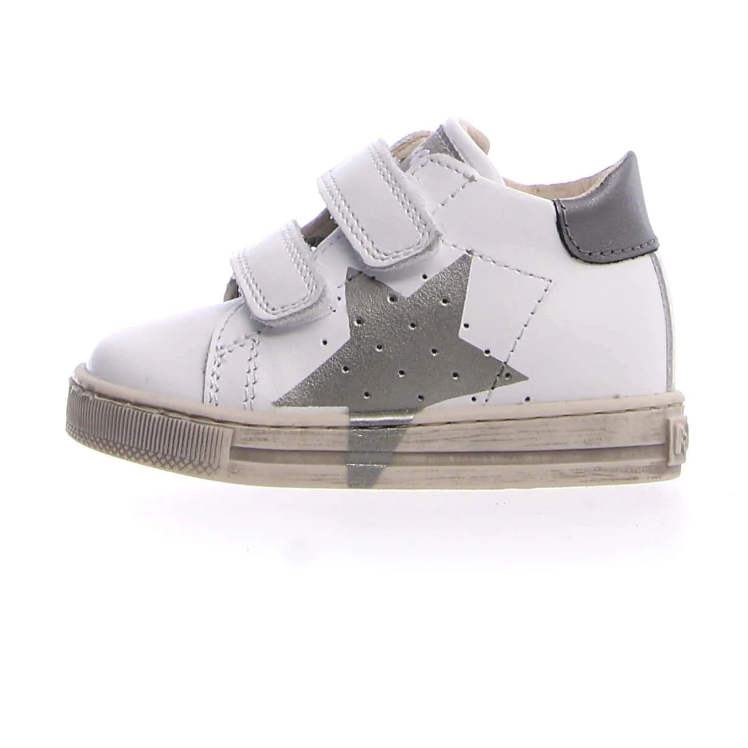 Falcotto Boy's and Girl's Venus Vl Star Sneaker Shoes - White/Inox