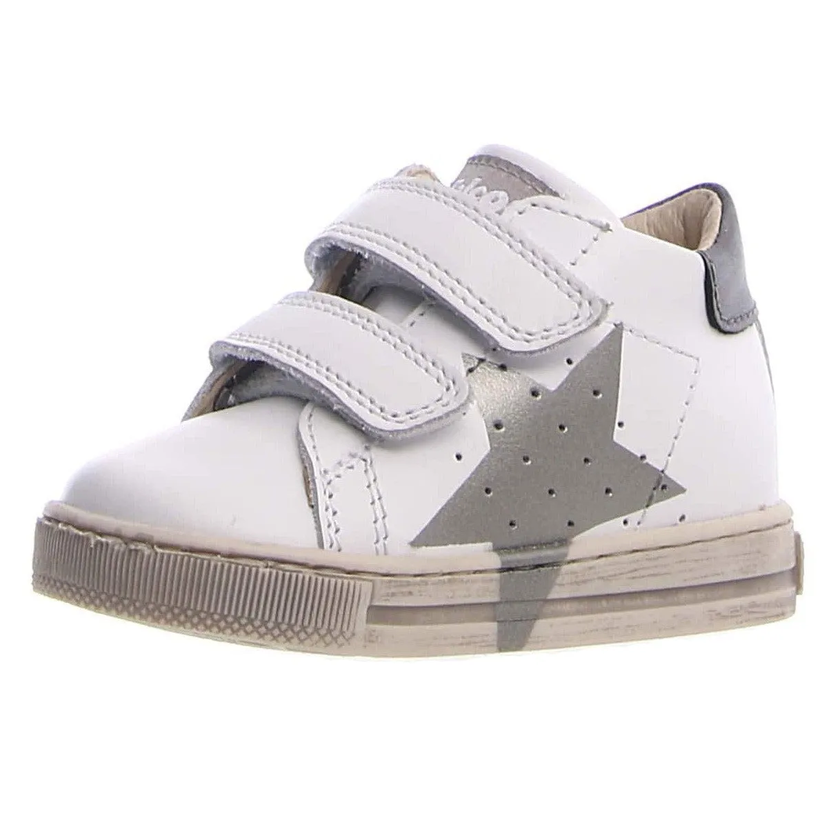 Falcotto Boy's and Girl's Venus Vl Star Sneaker Shoes - White/Inox