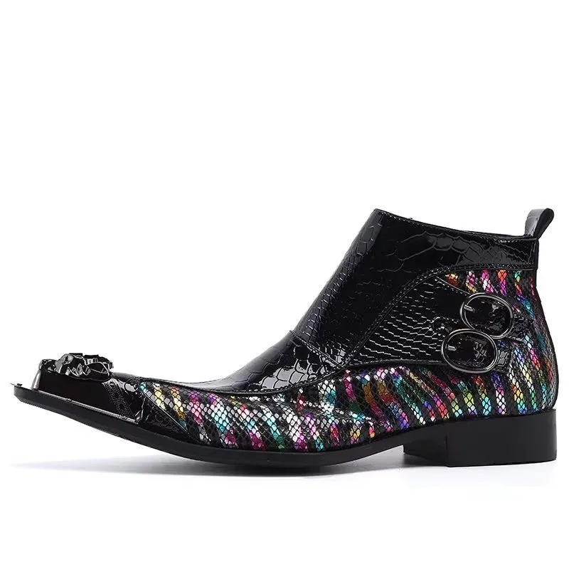 FancyLeather Exotic Ankle Boots