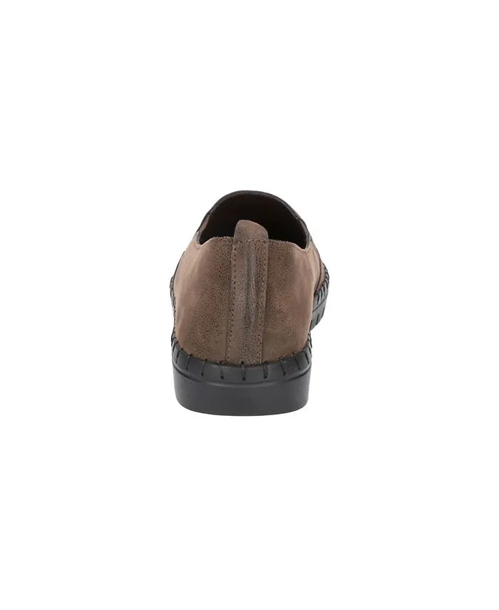 Fresh Easy Street Women's Slip-On Sneakers, Brown Matte