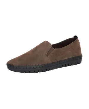 Fresh Easy Street Women's Slip-On Sneakers, Brown Matte