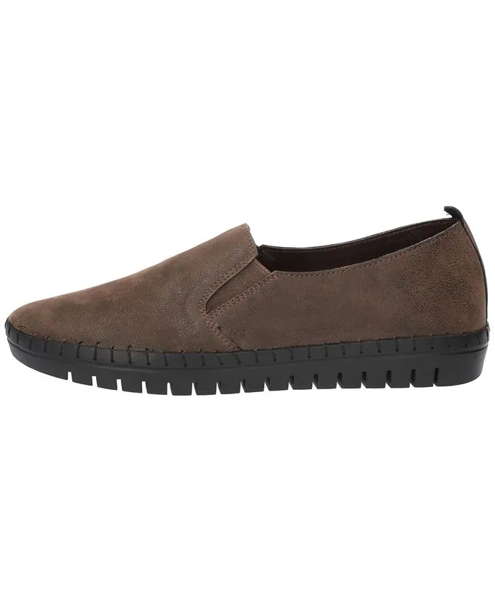 Fresh Easy Street Women's Slip-On Sneakers, Brown Matte