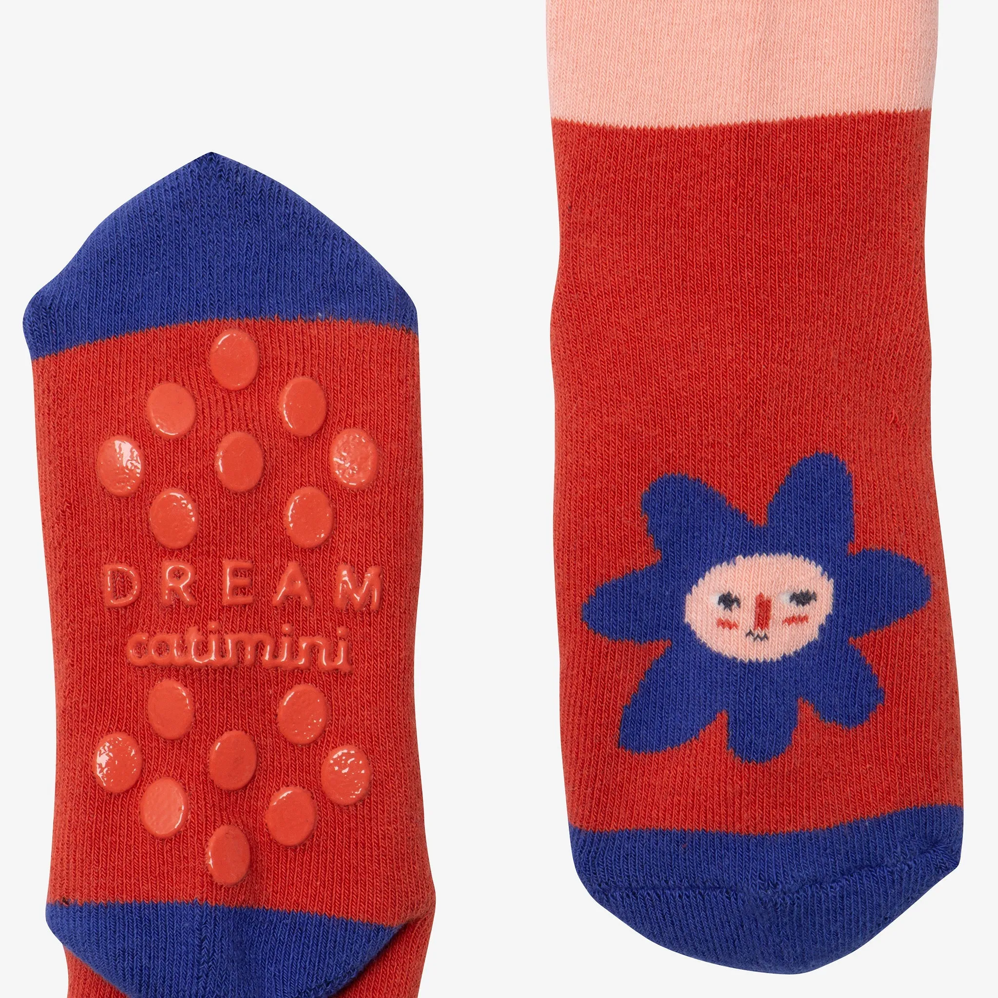 Girls' blush non-slip socks