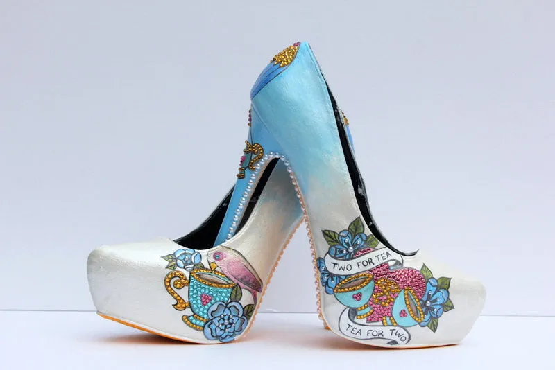 Hand-Painted Hot Air Balloon Heels