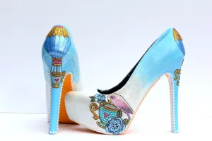 Hand-Painted Hot Air Balloon Heels