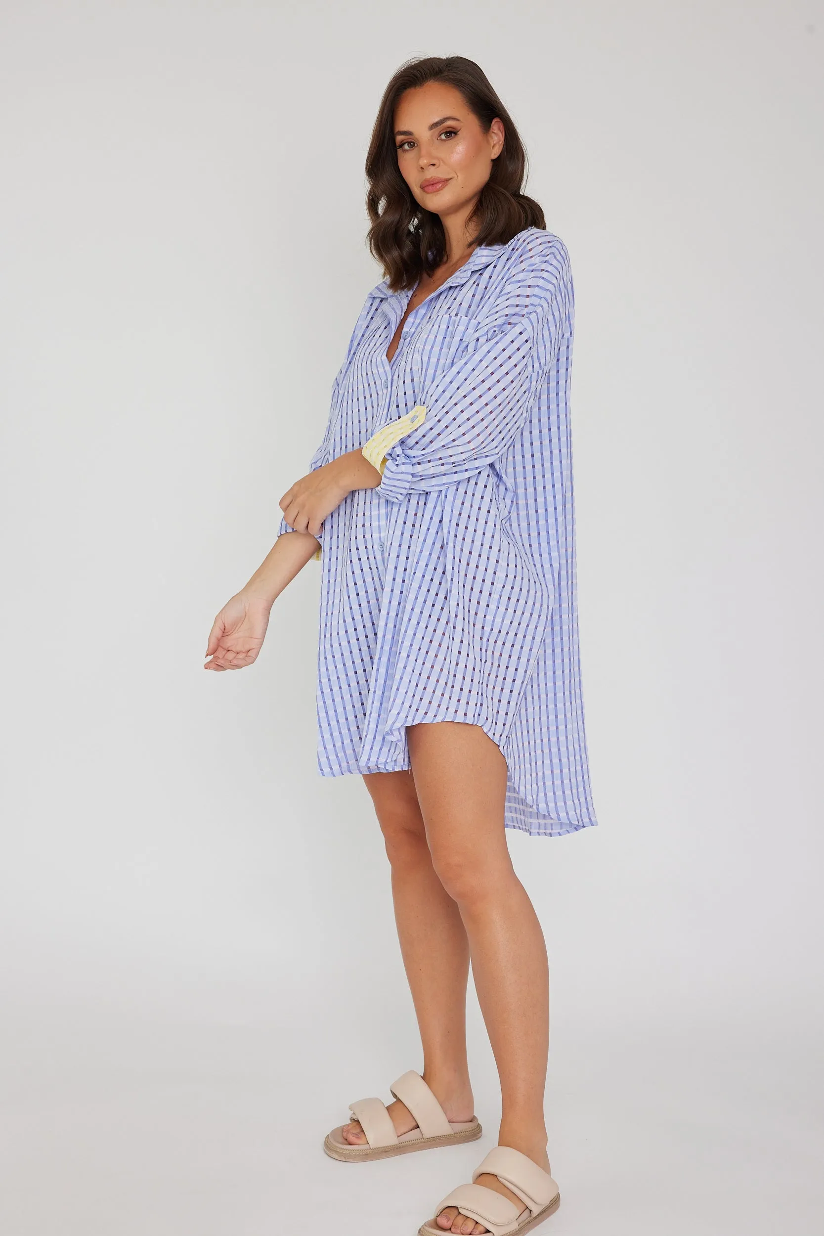 IZZY Dress Chequer Lilac