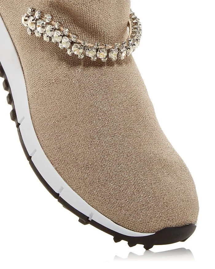 Jimmy Choo Verona Women's Embellished Knit Slip-On Sneakers