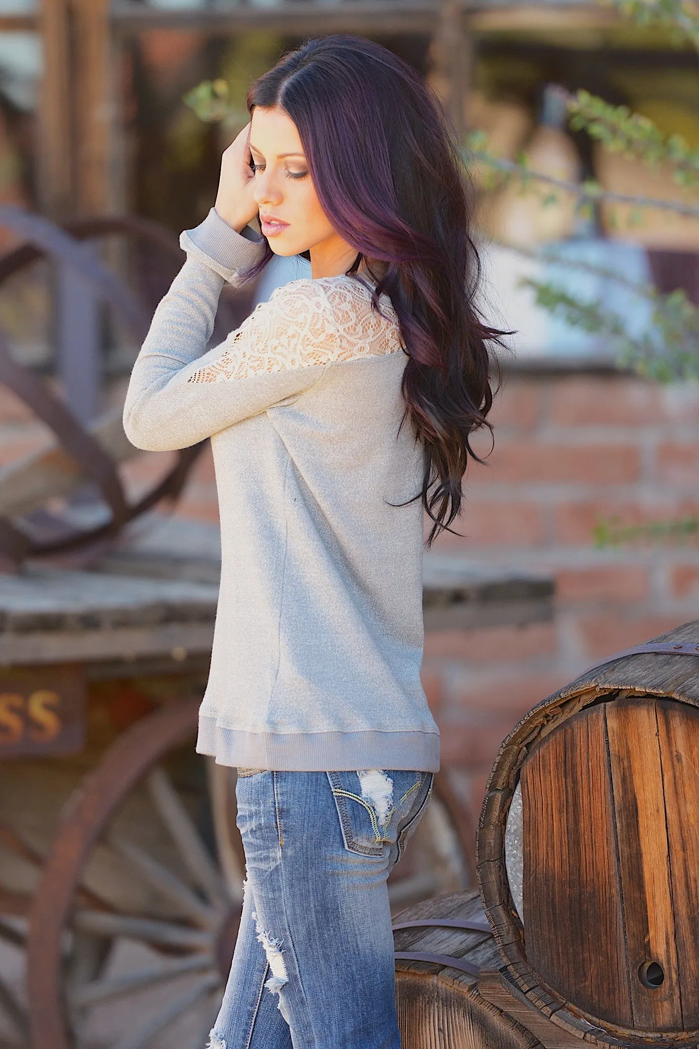 Just One Wish Sweater - Grey