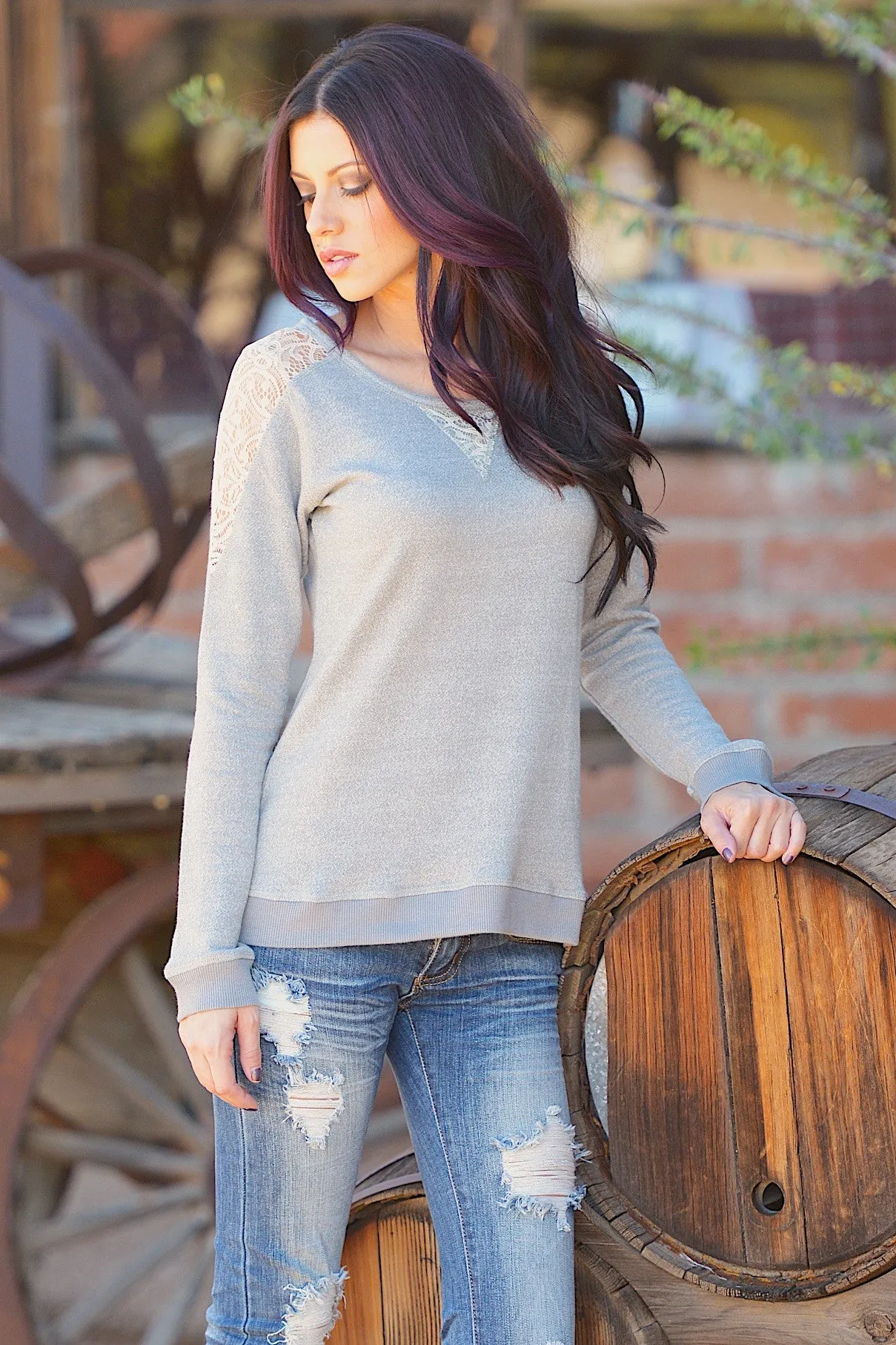 Just One Wish Sweater - Grey