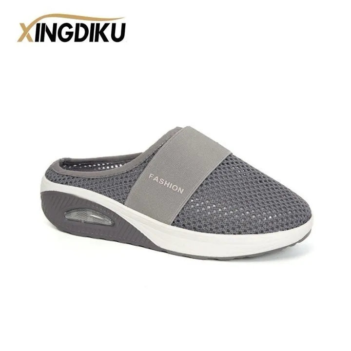 Ladies Platform Mesh Lightweight Mules