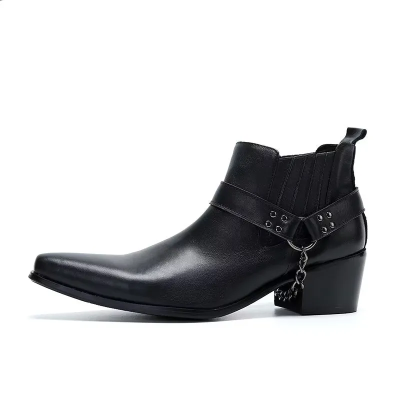 LuxeLeather Exotic Embossed Chic Dress Boots