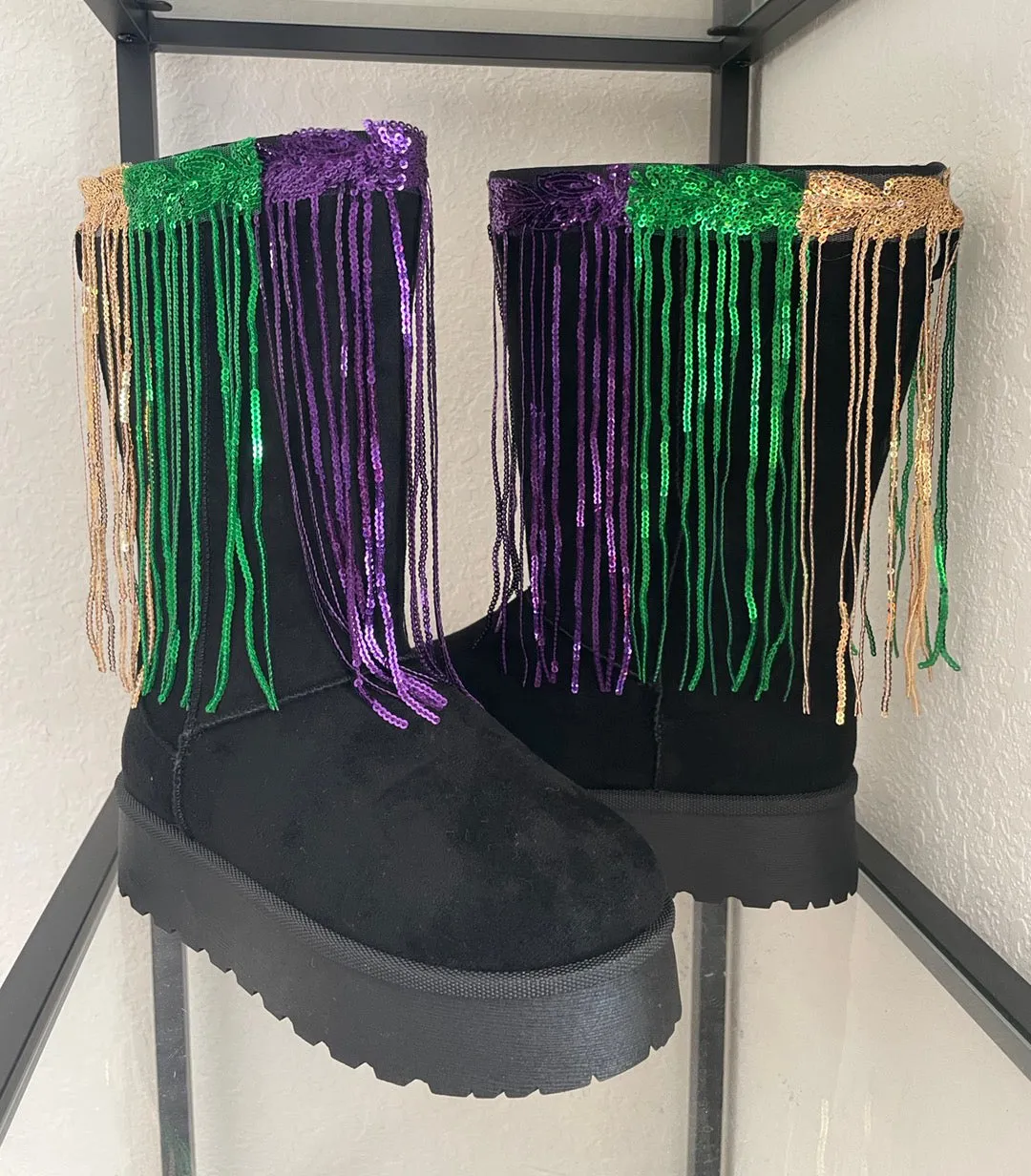 Mardi gras Shoes / Mardi gras boots /New Orleans