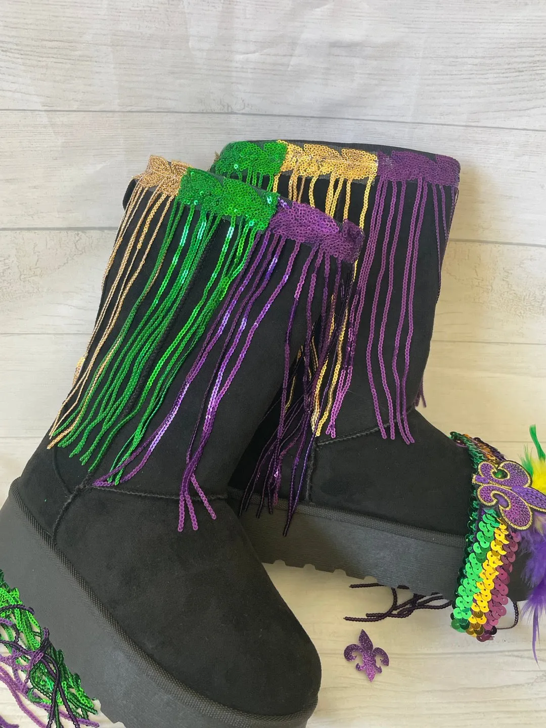 Mardi gras Shoes / Mardi gras boots /New Orleans