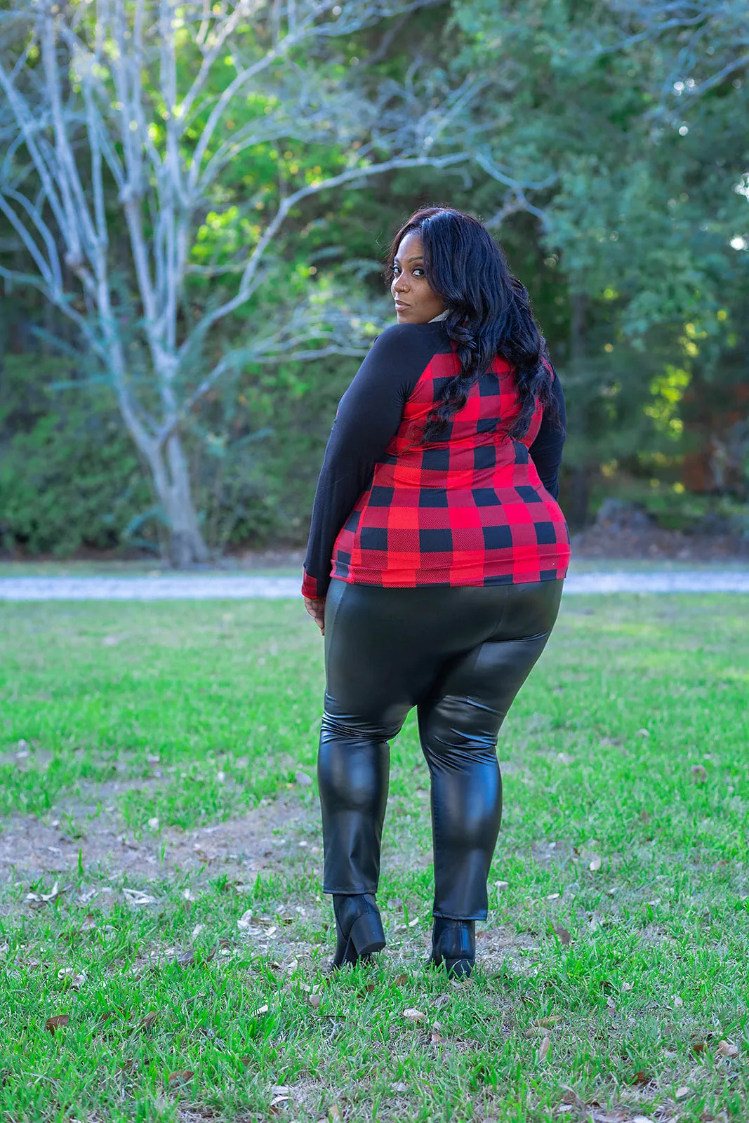 Melissa Buffalo Check Top-Curvy Girl