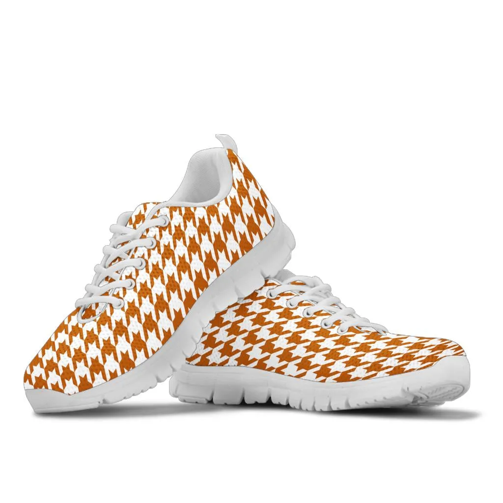 Mesh Sneakers Texas Orange on White_HT