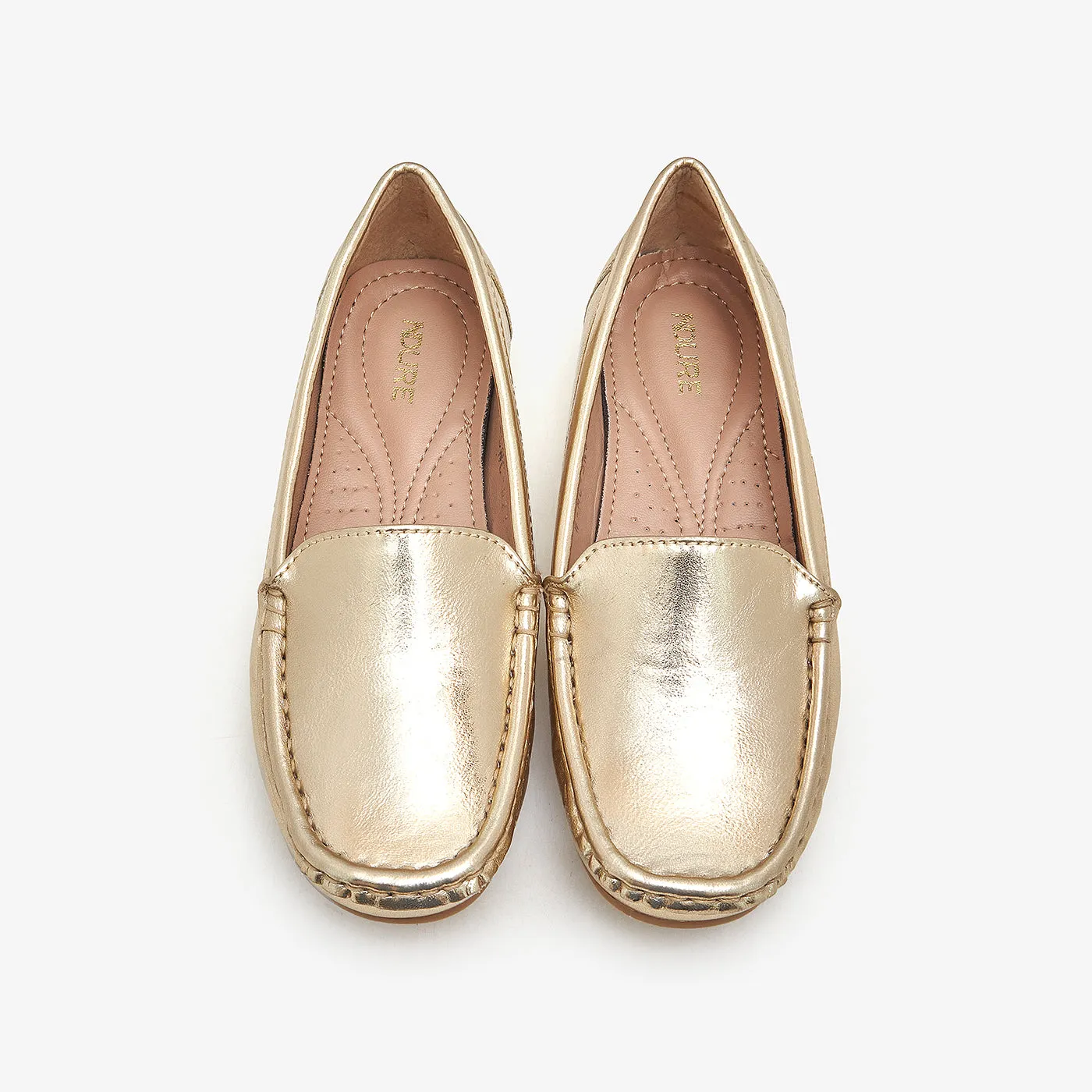 Metallic Loafers for Women