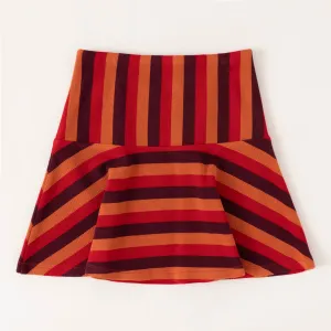 Multi Stripe Skater Skirt