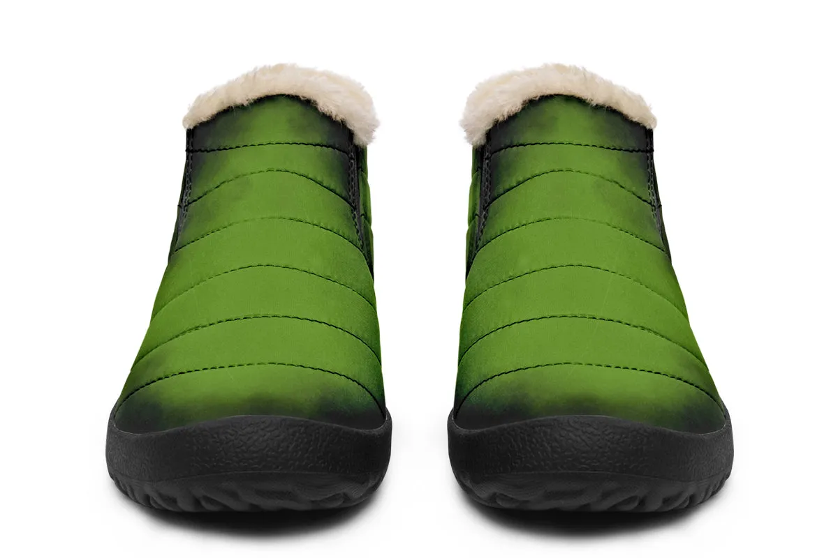 Mystic Moss Winter Sneakers - Warm & Easy Slip-On Shoes Lined with Vegan Wool with Anti-Slip Soles