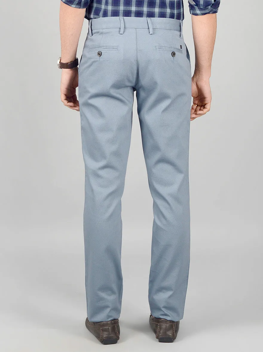 Pigeon Grey Solid Slim Fit Casual Trouser | JadeBlue