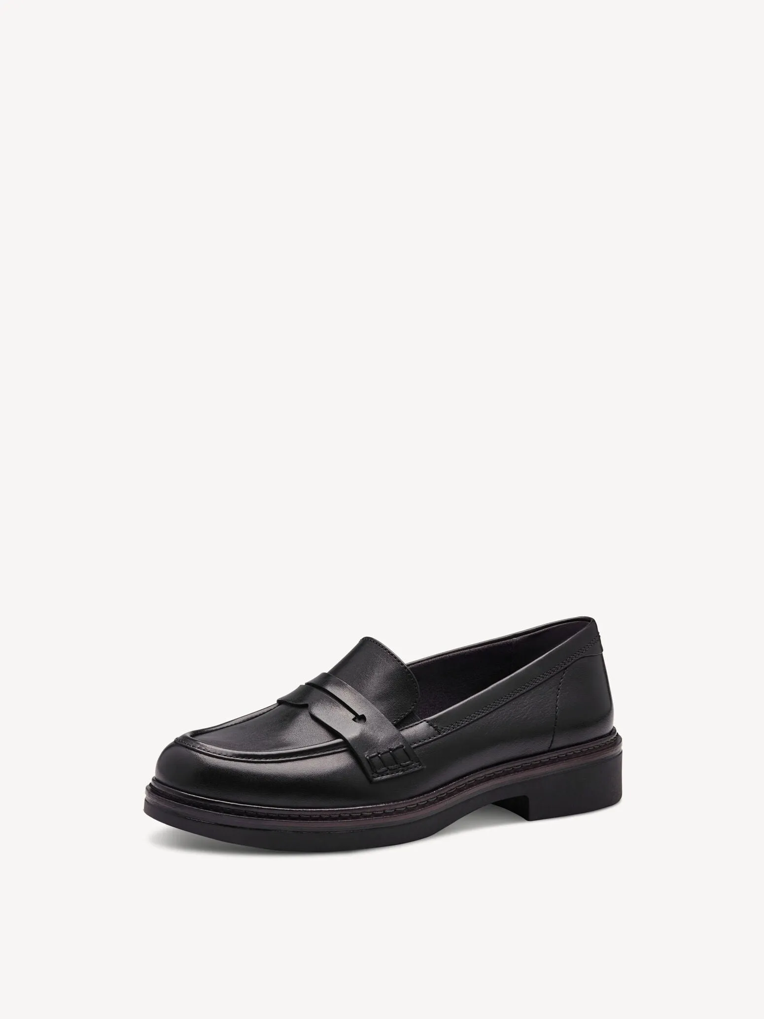 Tamaris Women's 8-84312-43 Leather Slipper Loafer Shoes Black